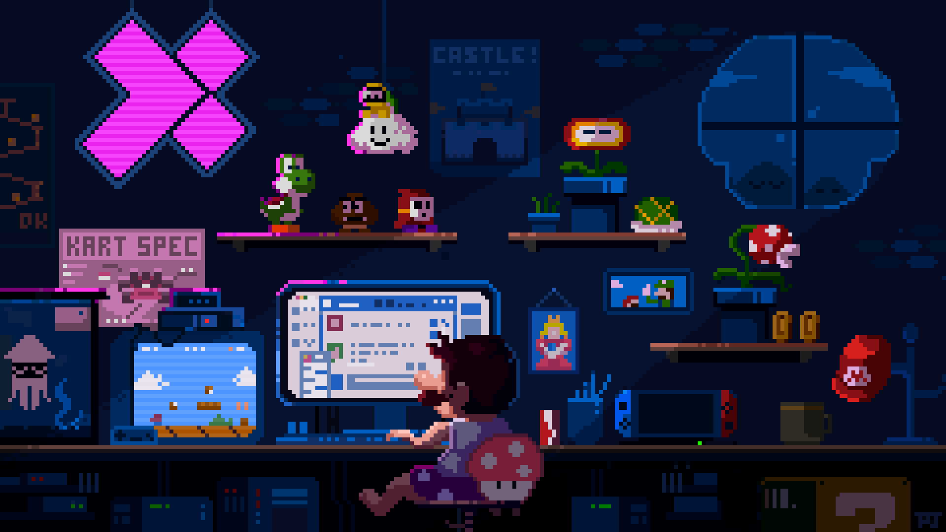 Mindflare Coder Bedroom Illustration